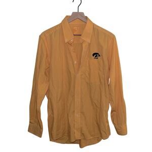 ANTIGUA mens Iowa Hawkeye embroidered button down L
